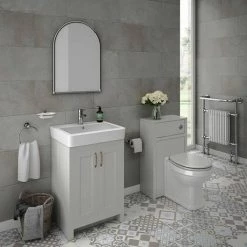 Chatsworth Traditional Grey Vanity - 560mm Wide -Countertop Vanity Units Sales C560GRY detail 460