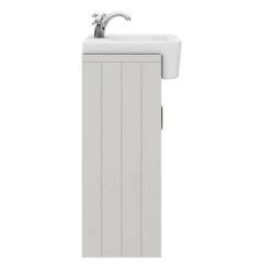 Chatsworth Traditional Grey Semi-Recessed Vanity - 600mm Wide -Countertop Vanity Units Sales C600SRGRY D5 460