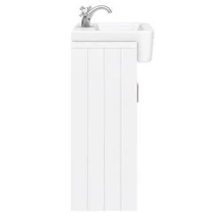 Chatsworth Traditional White Semi-Recessed Vanity - 600mm Wide -Countertop Vanity Units Sales C600SRWHT D5 460