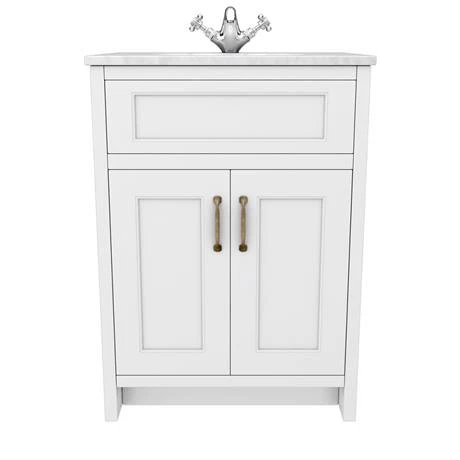 Chatsworth White 610mm Vanity with White Marble Basin Top 5 Chatsworth White 610mm Vanity with White Marble Basin Top - Image 3