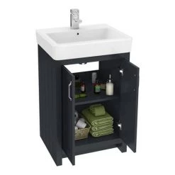 Chatsworth Traditional Graphite 560mm Vanity Sink + 300mm Cupboard Unit 12 Chatsworth Traditional Graphite 560mm Vanity Sink + 300mm Cupboard Unit -Countertop Vanity Units Sales C825BLK d4 460