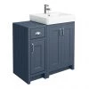 Chatsworth Traditional Blue 560mm Vanity Sink + 300mm Cupboard Unit 2 Chatsworth Traditional Blue 560mm Vanity Sink + 300mm Cupboard Unit -Countertop Vanity Units Sales C825BLU p