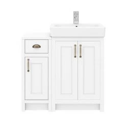 Chatsworth Traditional White 560mm Vanity Sink + 300mm Cupboard Unit 13 Chatsworth Traditional White 560mm Vanity Sink + 300mm Cupboard Unit -Countertop Vanity Units Sales C825WHT n d1 460