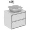 Ideal Standard Connect Air Wall Hung Countertop Vanity Unit - White - 600mm with 2 Drawers 2 Ideal Standard Connect Air Wall Hung Countertop Vanity Unit - White - 600mm with 2 Drawers -Countertop Vanity Units Sales CA60WHGWMW P
