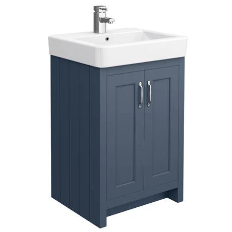 Chatsworth Traditional Blue Double Basin Vanity + Cupboard Combination Unit 7 Chatsworth Traditional Blue Double Basin Vanity + Cupboard Combination Unit - Image 5