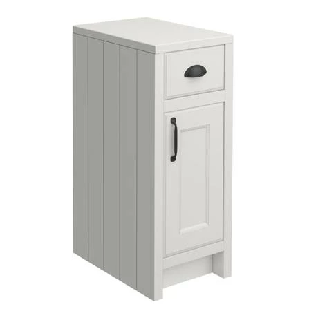 Chatsworth Traditional Grey Double Basin Vanity + Cupboard Combination Unit with Matt Black Handles 6 Chatsworth Traditional Grey Double Basin Vanity + Cupboard Combination Unit with Matt Black Handles - Image 4