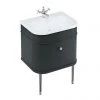 Burlington Chalfont 650mm Matt Black Single Drawer Vanity Unit with Chrome Handle 2 Burlington Chalfont 650mm Matt Black Single Drawer Vanity Unit with Chrome Handle -Countertop Vanity Units Sales CH65CC P