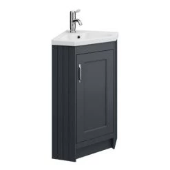 Chatsworth Traditional Graphite Corner Vanity Unit 9 Chatsworth Traditional Graphite Corner Vanity Unit -Countertop Vanity Units Sales CHATCRNBLK d4 460