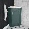 Chatsworth Traditional Green Corner Vanity Unit -Countertop Vanity Units Sales CHATCRNGRN prod