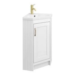 Chatsworth Traditional White Corner Vanity Unit -Countertop Vanity Units Sales CHATCRNWHT detail3 460