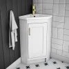 Chatsworth Traditional White Corner Vanity Unit 1 Chatsworth Traditional White Corner Vanity Unit -Countertop Vanity Units Sales CHATCRNWHT prod1