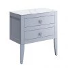 Crosswater Canvass Storm Grey Matt 700mm Double Drawer Unit with Carrara Marble Effect Worktop -Countertop Vanity Units Sales CV700WLSG P