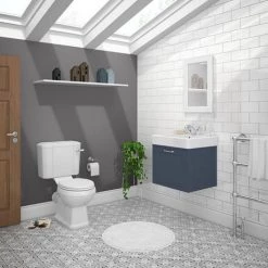 Chatsworth Traditional Blue 560mm Wall Hung Vanity -Countertop Vanity Units Sales CWH560BLU n d3 460