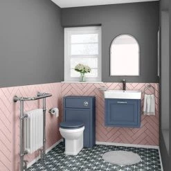 Chatsworth Traditional Blue 560mm Wall Hung Vanity -Countertop Vanity Units Sales CWH560BLU n d4 460