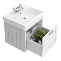 Chatsworth Traditional White 560mm Wall Hung Vanity -Countertop Vanity Units Sales CWH560WHT new d1 460