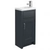 Chatsworth Traditional Graphite Small Vanity - 400mm Wide 1 Chatsworth Traditional Graphite Small Vanity - 400mm Wide -Countertop Vanity Units Sales Chatsworth Traditional 400mm Graphite Small Vanity n p
