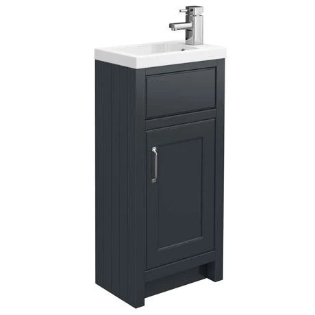 Chatsworth Traditional Graphite Small Vanity - 400mm Wide 3 Chatsworth Traditional Graphite Small Vanity - 400mm Wide