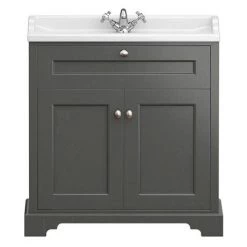Old London Traditional Vanity Unit (800mm Wide - Charcoal) -Countertop Vanity Units Sales DA800 CH detail2 460