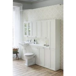 Burlington 60 2-Door Vanity Unit & Classic Semi-Recessed Basin - Classic Grey -Countertop Vanity Units Sales F3TO D1N 460 1