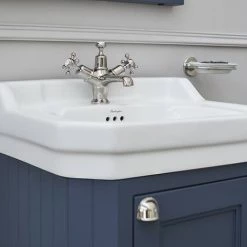 Burlington Edwardian 560mm Basin & Blue Freestanding Cloakroom Vanity Unit -Countertop Vanity Units Sales FC12BB4 D3 460