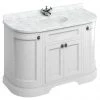 Burlington 134 4-Door Curved Vanity Unit & Minerva Worktop with Basin - Matt White -Countertop Vanity Units Sales FC1W BC13 P