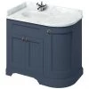 Burlington Floor Standing Corner Vanity Unit - Blue - Left Hand 1000mm with Minerva White Worktop -Countertop Vanity Units Sales FC2B BC98L P