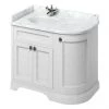 Burlington Freestanding Corner Vanity Unit - Matt White - Left Hand 1000mm with Worktop -Countertop Vanity Units Sales FC2W BC98L P