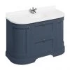 Burlington 134 2-Door/Drawer Curved Vanity Unit & Minerva White Worktop with Basin - Blue -Countertop Vanity Units Sales FC4B BW13 P