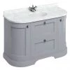 Burlington 134 2-Door/Drawer Curved Vanity Unit & Minerva Worktop with Basin - Classic Grey -Countertop Vanity Units Sales FC4G BC13 P