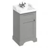 Burlington 50cm Freestanding Cloakroom Vanity Unit & Basin - Dark Olive -Countertop Vanity Units Sales FC8O B20 1TH P