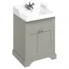 Burlington 65 2-Door Vanity Unit & Classic Basin - Dark Olive -Countertop Vanity Units Sales FF8O B15 1TH P