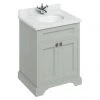 Burlington 65 2-Door Vanity Unit & Minerva Worktop with Basin - Dark Olive -Countertop Vanity Units Sales FF8O BC66 P