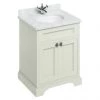 Burlington 65 2-Door Vanity Unit & Minerva Worktop with Basin - Sand -Countertop Vanity Units Sales FF8S BC66 P
