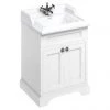 Burlington 65 2-Door Vanity Unit & Classic Basin - Matt White -Countertop Vanity Units Sales FF8W B15 1TH P