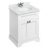 Burlington 65 2-Door Vanity Unit & Minerva Worktop with Basin - Matt White -Countertop Vanity Units Sales FF8W BC66 P