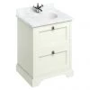 Burlington 65 2-Drawer Vanity Unit & Minerva Worktop with Basin - Sand -Countertop Vanity Units Sales FF9S BC66 P