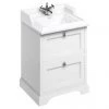 Burlington 65 2-Drawer Vanity Unit & Classic Basin - Matt White -Countertop Vanity Units Sales FF9W B15 1TH P