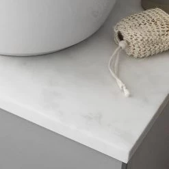 Crosswater Glide II Wall Hung Countertop Vanity Unit - American Walnut with Marble Worktop -Countertop Vanity Units Sales Glide2 marble worktop D2 460 2