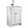 Roper Rhodes Hampton 575mm Countertop Unit & Basin - Chalk White -Countertop Vanity Units Sales HAMP 550 W P