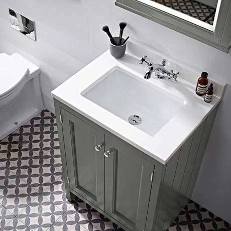 Roper Rhodes Hampton 600mm Underslung Basin Unit with Worktop & Basin - Mocha 4 Roper Rhodes Hampton 600mm Underslung Basin Unit with Worktop & Basin - Mocha - Image 2