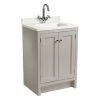 Roper Rhodes Hampton 600mm Underslung Basin Unit with Worktop & Basin - Mocha -Countertop Vanity Units Sales HAMP 600W MC P