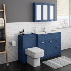 Keswick Blue 1015mm Traditional Floorstanding Vanity Unit -Countertop Vanity Units Sales KES BLU 100 D2 460