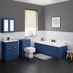 Keswick Blue 620mm Traditional Floorstanding Vanity Unit -Countertop Vanity Units Sales KES BLU 620 D2 460