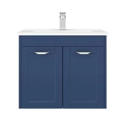 Keswick Blue 620mm Traditional Wall Hung 2 Door Vanity Unit -Countertop Vanity Units Sales KES BLU 6WH2C d3 460