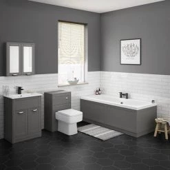 Keswick Grey 620mm Traditional Floorstanding Vanity Unit 10 Keswick Grey 620mm Traditional Floorstanding Vanity Unit -Countertop Vanity Units Sales KES GRY 620 d2 460