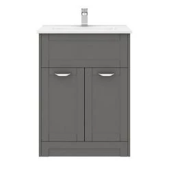 Keswick Grey 620mm Traditional Floorstanding Vanity Unit 11 Keswick Grey 620mm Traditional Floorstanding Vanity Unit -Countertop Vanity Units Sales KES GRY 620 d4 460
