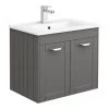 Keswick Grey 620mm Traditional Wall Hung 2 Door Vanity Unit -Countertop Vanity Units Sales KES GRY 6WH2C p