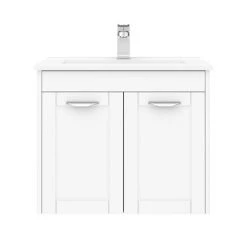 Keswick White 620mm Traditional Wall Hung 2 Door Vanity Unit -Countertop Vanity Units Sales KES WHT 6WH2C d3 460