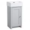 Tavistock Lansdown 400mm Cloakroom Unit with Basin - Pebble Grey -Countertop Vanity Units Sales LAN400PGBAS P
