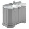 Old London Storm Grey Art Deco 1000mm Angled Cabinet with Grey Marble Basin Top -Countertop Vanity Units Sales LOF284 P